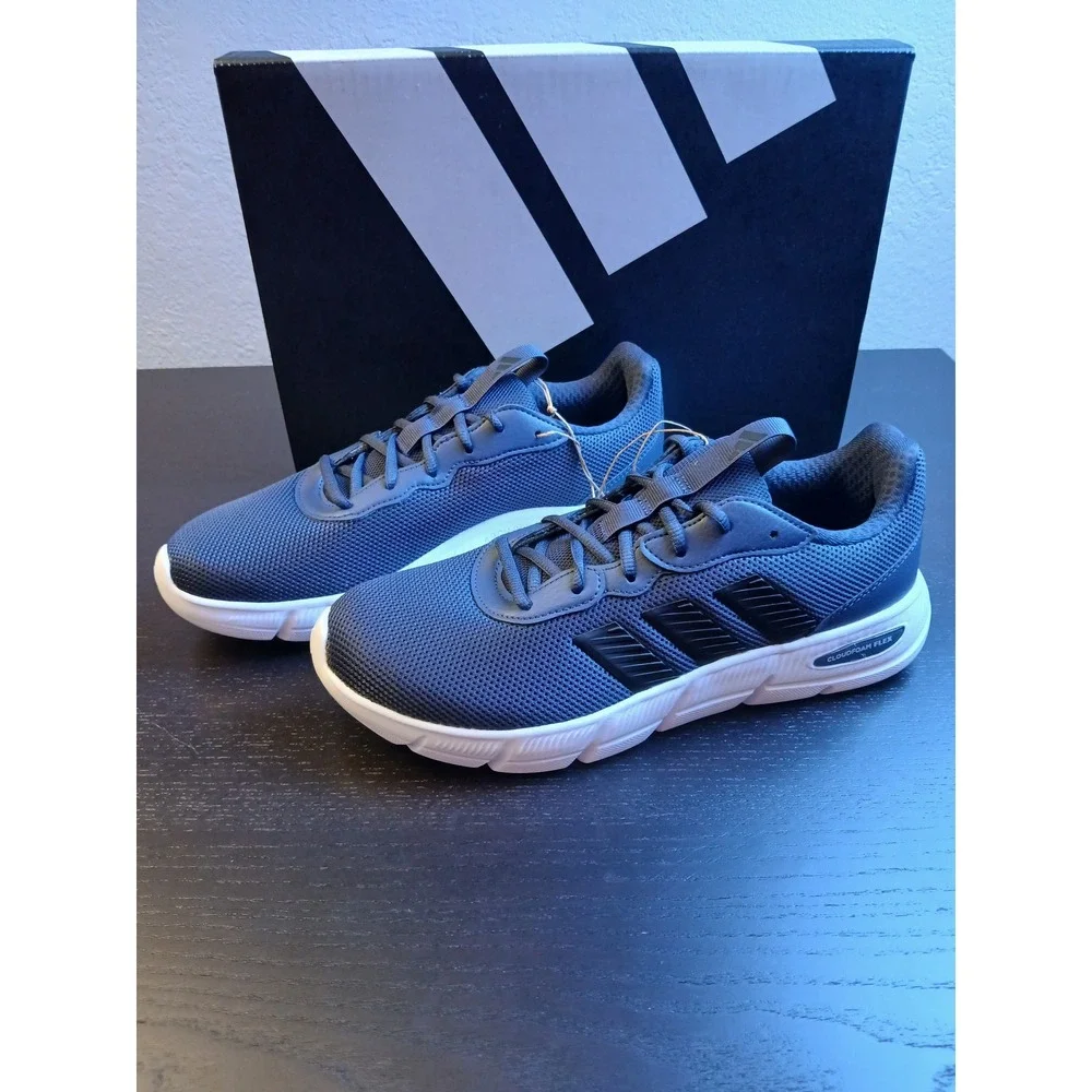 Adidas Cloudfoam Flex Laces Mens Running Shoes Shadow Navy HQ4853 Size 8.5